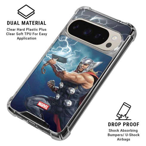 Marvel Thor Thor and Mjolnir Google Pixel 9/9 Pro Clear Case